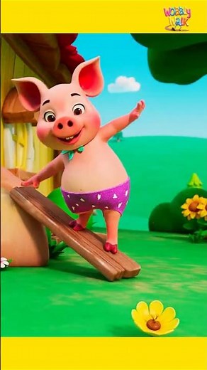 Fun Piggy Song 🎶 | This Little Piggy Went to Market | Wobbly Walk Shorts