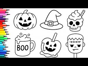 Halloween Drawing | How to draw Halloween pumpkins, ghosts, candy, and more.