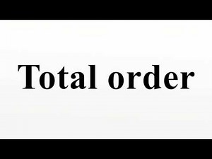 Total order