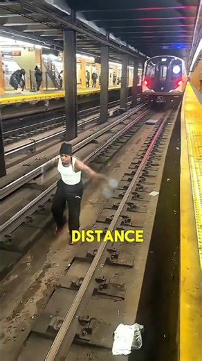 Train Missed Him By Inches 😳
