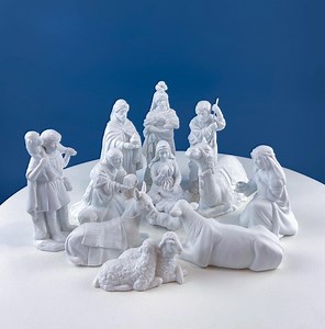 Vintage, Avon Nativity Set. White Bisque Porcelain Figurines. Set of 12 Statuettes. Modern Minimal Look. Highly Collectible. Christmas Decor - Etsy