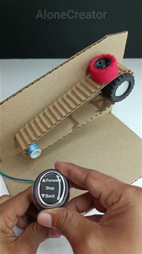 Real Working DIY Escalator with Cardboard & DC Motor • #shorts #dcmotor