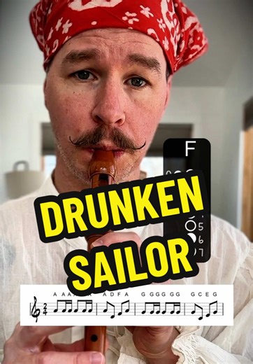 Learn to Play Drunken Sailor on Recorder - Step-by-Step Tutorial