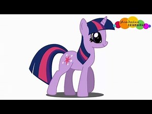 Сумеречная Искорка рисуем единорога из мультфильма Мой маленький пони