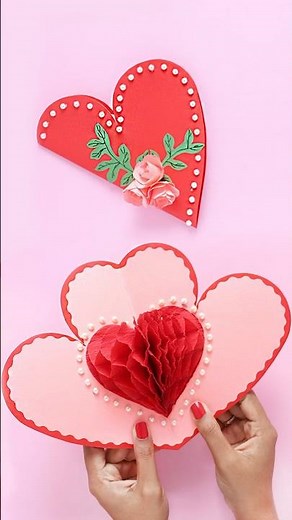 Make POP UP HEART CARD in Minutes with These Simple Steps #papercrafts #gift #craft