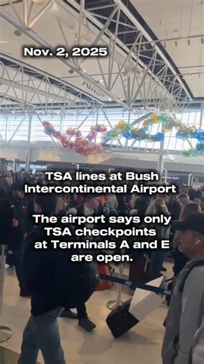 398K views · 887 reactions | If you have a flight out of Bush make sure to go early. This is a look at TSA Checkpoints as only Terminals A and E have open lines | KPRC2 Rilwan Balogun | Facebook