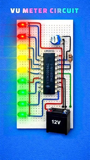 LED VU Meter Circuit | Audio Level Indicator