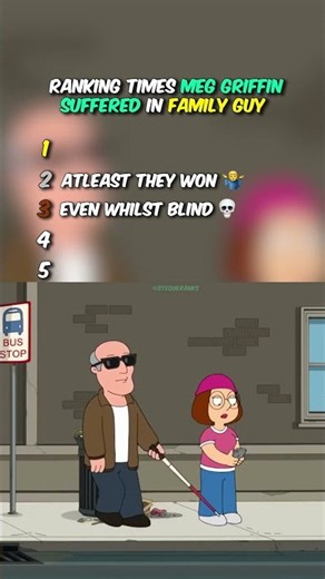 Ranking Times Meg Griffin Suffered In Family Guy #familyguy