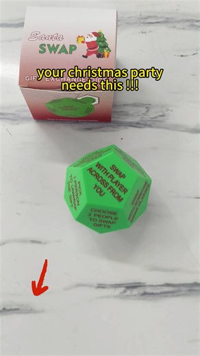 Make your holiday gift exchange unforgettable with this Santa Swap Gift Exchange Dice! 🎁 A fun twist on Secret Santa, White Elephant, and family gatherings. The neon green dice adds excitement, laughter, and endless surprises to every holiday party. Perfect for Christmas parties, office celebrations, or family game night traditions. Santa Swap Gift Exchange Dice, 1 Count 12 Different Sides Exchange Dice Game, Durable Party Gift Exchange Dice Game, Party Activities Supplies, Round Neon Green Pol