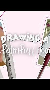 HOW I DREW A REALISTIC PINK PALM PUFF HOODIE | materials, process, and results