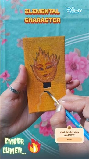 Elemental character Ember lumen painting #emberlumen #disneyart #viral #shorts#viral #trending #art