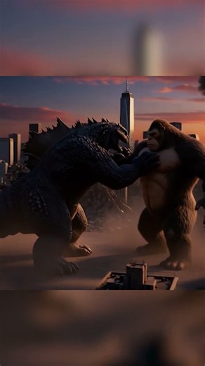 Godzilla VS Kong: New York Battle 1 #godzillavskong #animation #godzilla