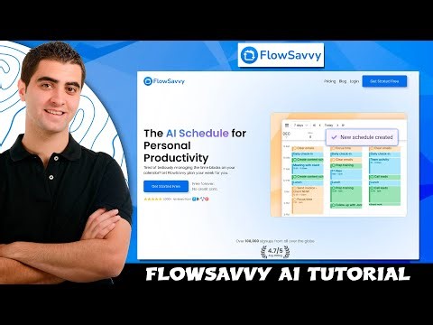 How To Use Flowsavvy Ai - Best Tutorial | AI Schedule for Personal Productivity (Review)