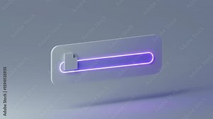 Digital loading bar with document icon showing 85 percent progress. Concept of file transfer and software update. Animation. Stock Video