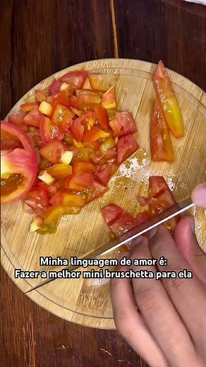 Mini bruschetta #comidafacil #receitas