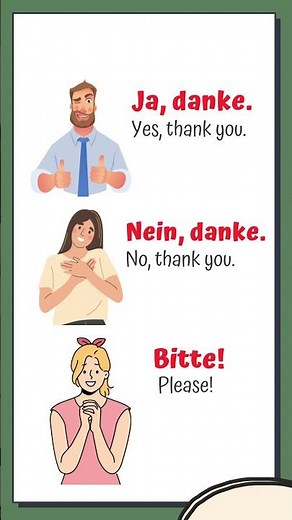 Learn Basic German Responses | Ja, Danke, Nein, Bitte #germanbasics #learngerman