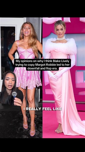 Is Blake trying to mirror Margot Robbie? From fun themed press-tour fashion to aiming for a cultural moment similar to Barbenheimer, it sure does seem like it… but without the same credibility or execution. Also I noticed my video got cut off toward the end — I was trying to say Blake Lively also treated the movie like it was a fun lighthearted film when it isn’t. #itendswithus #blakelively #ryanreynolds