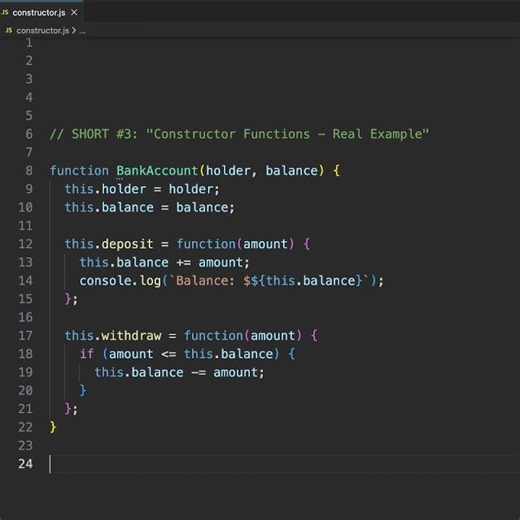 Build a Bank Account in JavaScript (30 Seconds!) #coding #javascript #frontendcourse