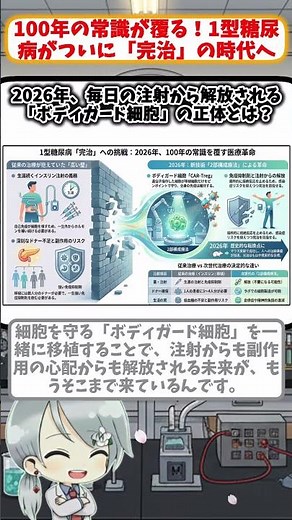 100年の常識が覆る！1型糖尿病がついに「完治」の時代へ