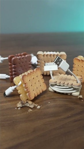Cookie-inspired cable organizer 🍪💡 #eufyMakeE1 #DIY