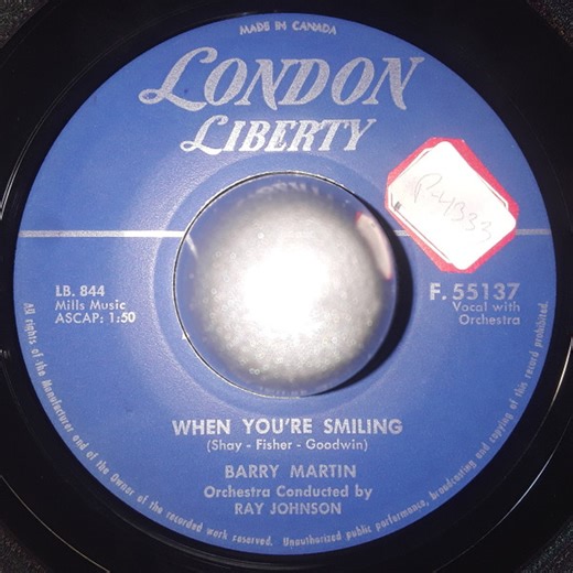 Barry Martin - When You're Smiling / Hello Love