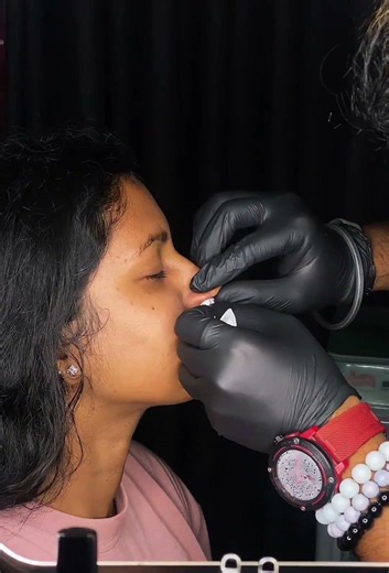 The Perfect Nostril Piercing ✨ | Watch the Process! #nosepiercing #nostrilpiercing #shorts