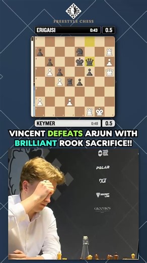 Chess.com on Instagram: "VINCENT KEYMER in the CLUTCH vs. Arjun!"