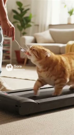 Kitty on the treadmill #funny #memes