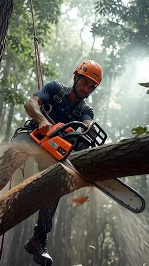 Log controlled landing perfect dropping here safe 🌲🎯 #forestry #woodworking #logging