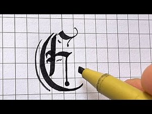 How to Write Gothic Letter E black letter | Old English Calligraphy (Real Time Writing)