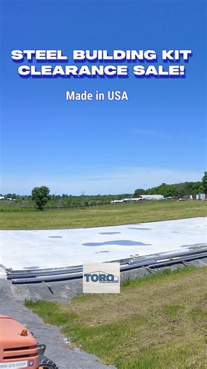 Get ready to build your dream! 🏗️ Clearance Sale on all Steel Building Kits - starting at $18/sqft while supplies last. Easy nut and bolt assembly, engineered for your location's loads and codes. Design Your Own: use our 3D design tools to create a custom build that fits your needs. All sizes and colors available Shipped worldwide Made in America with American Steel 40 Years of expertise & over 85,000 buildings sold Perfect for Large Industrial, Commercial, Warehouses, Shipping Container Covers
