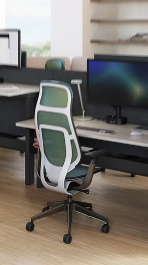 It takes a team of incredible products designed with ergonomics and performance in mind to create a work experience that works harder for you. Steelcase Karman now available as a high back option to keep you cradled in comfort for a focused flow. #officedesign #officesetup #officefurniture #officechair | Steelcase
