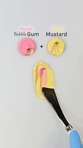 1M views · 10K reactions | Pastel Bubble Gum + Pastel Mustard Color Mixing  . Color Mixing . Creative colors . Artful blend . Color play . Paintmixing . Color theory . How to make color #colormixing #artvideo #paintmixing #asmr #colors #foryou #art #miniartzone #reels #mixing | Mini Art Zone | Facebook