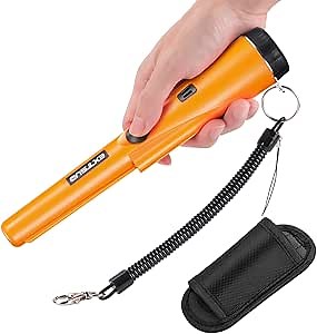 Metal Detector Pinpointer for Kids & Adults, IP66 Waterproof Handheld Pin Pointer Wand Treasure Finder Probe with 9V Battery for Gold Coin Hunting