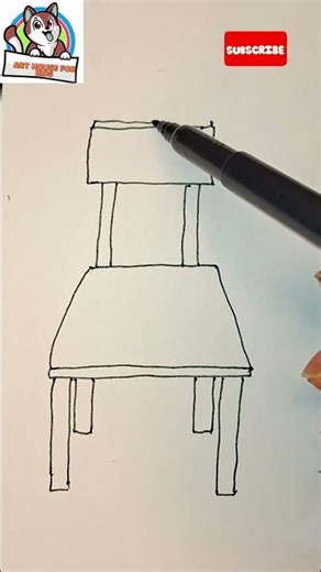 Learn How to Draw Chair Step by step - Easy Chair Drawing - For young kids #drawing