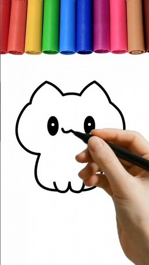 how to draw cat easy step by step #shorts #drawing #cat