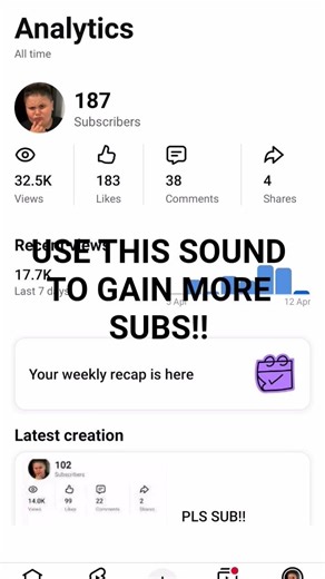 USE THIS SOUND TO GAIN MORE SUBS!!