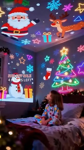 🎄 Transform any room instantly with the LED Christmas Projection Lamp! 🚨 ✨ Just plug it in and watch your space turn into a Christmas Wonderland 💥 Features 16 dazzling patterns like snowflakes and reindeer, covering entire rooms with moving holiday lights. 🔥 Compact but impactful: it's the quickest way to make your home feel 10× more festive. 🎄 USB-powered for use anywhere—bedroom, living room, or even your car. 💝 Perfect for taking Christmas cheer wherever you go! 🛒Shop Now👇 | Clothesam
