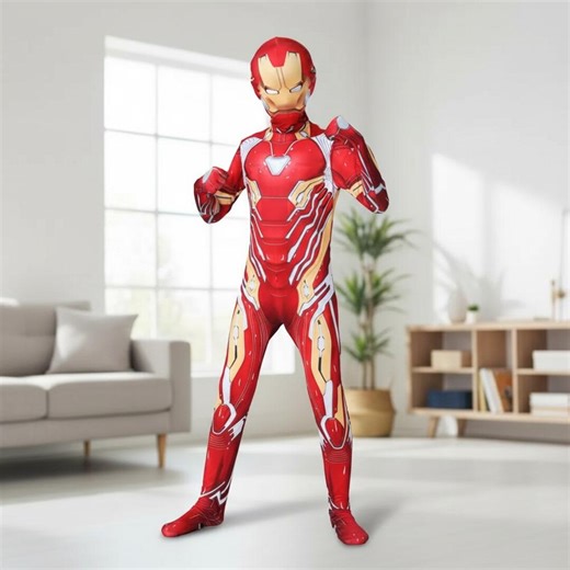 Iron Man Kostüm für Kinder, roter und goldener Overall mit Maske, Superhelden-Outfit für Jungen und Mädchen, Geburtstag und Halloween - Etsy.de