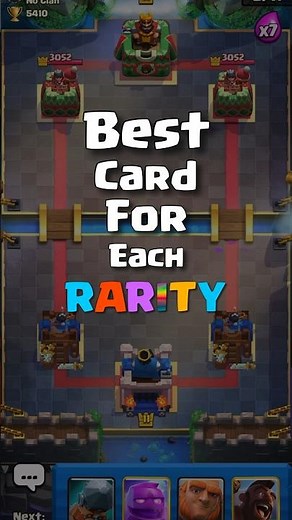 Best card for each rarity