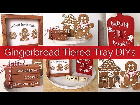 GINGERBREAD TIERED TRAY DIYs | Christmas Mini Decorations | Crafted by Corie Minis Challenge