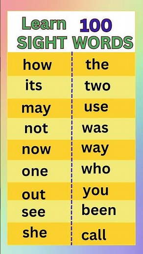 Sight words | learn 100 sight words | tricky words | sight words list #education #sightwords