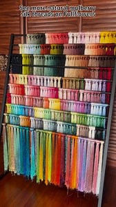 A storage rack used by a Ronghua handmade artist to hold natural mulberry silk threads. With over 1,000 colors of silk threads, the rich shades and luxurious texture provide the foundation for creating vibrant and beautiful Ronghua artworks. You can find these beautiful natural mulberry silk threads on my website—the link is in my profile. Or you can search Fullflowers on Google to find my website.🌹🌹🌹 https://fullflowers-china.myshopify.com/pages/ronghua-tools-and-materials-kit | Fullflowers