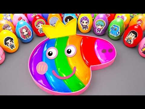 How to make Rainbow Peppa Pig Bathtub by mixing Jelly Slime Clay Eggs | Oddly Satisfying Slime ASMR