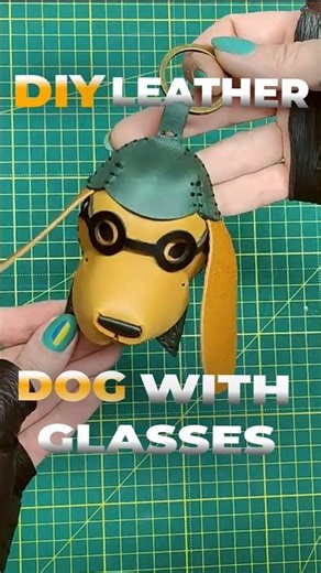 Cute Leather Dog Keychain Pattern | Step-by-Step DIY 🐶🕶️ #diy #handmade #diykeychain