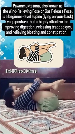 Pawanmuktasana | Wind Relieving Pose for Gas Relief, Digestion & Belly Fat | Easy Yoga for Beginners