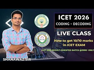 🔥 ICET 2026 BATCH (CODING - DECODING) DEMO LIVE CLASS | AP & TG ICET 2026 PREPARATION |
