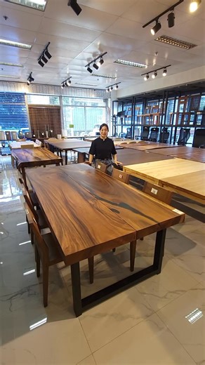 1.1M views · 6.8K reactions | Solid wood twin slab dining table! | Grains Furniture | Facebook