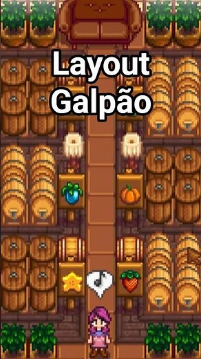 ♡ Layout Galpão no Stardew Valley ♡ Estético + Útil (asmr)