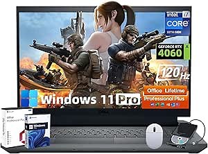 Dell G15 5530 Gaming Laptop - Intel 14-Core i7-13650HX, NVIDIA GeForce RTX 4060, 15.6" FHD 120Hz Display, RTX 4060, Backlit KB, AI Copilot, Win 11 Pro & Office Lifetime License (32GB DDR5 | 2TB SSD)